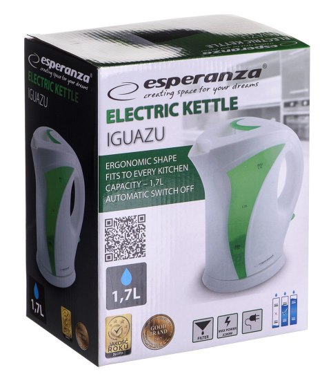 Esperanza Czajnik elektryczny Esperanza Iguazu EKK018G (2200W 1.7l; kolor zielony)
