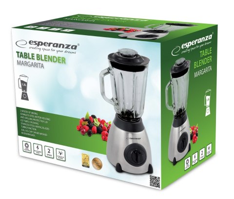 Esperanza Blender kielichowy Esperanza Margarita EKM020 (500W; kolor czarny, kolor przeźroczysty, kolor stalowy)