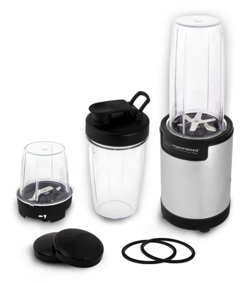 Esperanza Blender sportowy do mielenia Esperanza NUTRI BOMB EKM030 (900W; kolor czarno-srebrny)