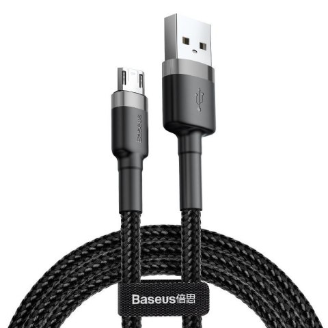 Baseus Kabel Baseus cafule CAMKLF-BG1 (USB M - Micro USB M; 1m; kolor szaro-czarny)