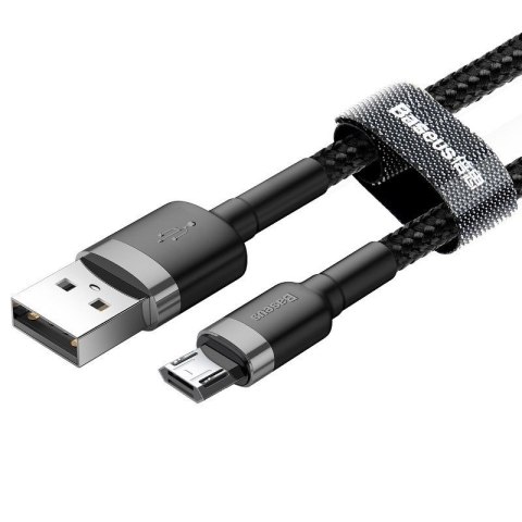 Baseus Kabel Baseus cafule CAMKLF-BG1 (USB M - Micro USB M; 1m; kolor szaro-czarny)