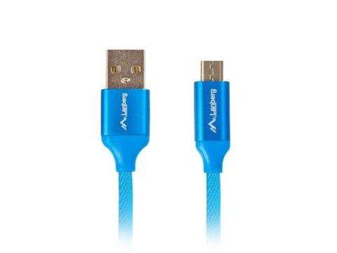 Lanberg Kabel Lanberg Premium CA-USBM-20CU-0010-BL (USB 2.0 - Micro USB typu B ; 1m; kolor niebieski)