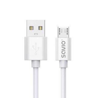 SAVIO SAVIO KABEL USB-A - MICRO USB, 3 M, BIAŁY, CL-167