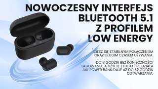 SAVIO SAVIO BEZPRZEWODOWE SŁUCHAWKI BLUETOOTH 5.1 IPX5 TWS-09