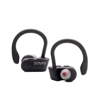 SAVIO Słuchawki bezprzewodowe SAVIO TWS-03 (bluetooth; bezprzewodowe, Bluetooth; z wbudowanym mikrofonem; kolor czarny