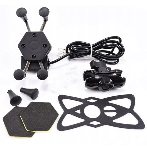 FreedConn Uchwyt na telefon i ładowarka FreedConn MC7C + BM2R mocowanie do główki ramy