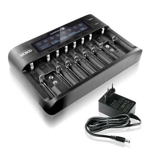 EverActive EVERACTIVE ŁADOWARKA DO AKUMULATORÓW CYLINDRYCZNYCH LI-ION ORAZ NI-MH UC800