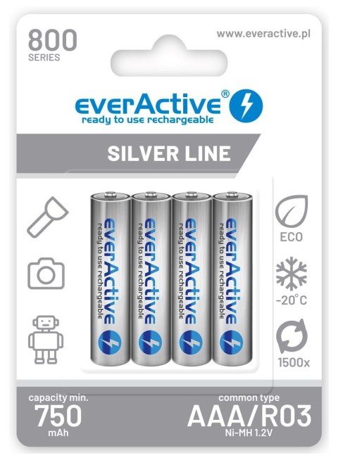 EverActive Zestaw akumulatorków everActive EVHRL03-800 (800mAh ; Ni-MH LSD)