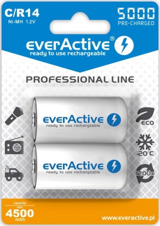 EverActive Zestaw akumulatorków everActive EVHRL14-5000 (5000mAh ; Ni-MH)