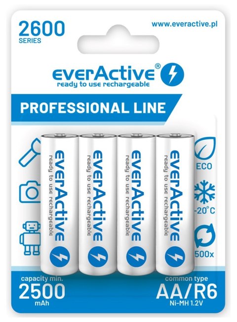 EverActive Zestaw akumulatorków everActive Professional line EVHRL6-2600 (2600mAh ; Ni-MH)