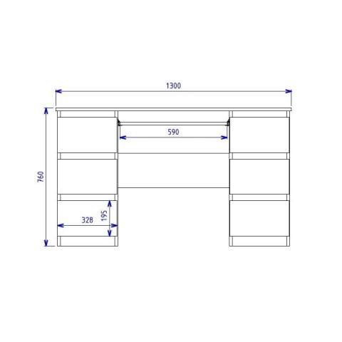 TOP E SHOP BIURKO KUBA BIAŁY MAT
