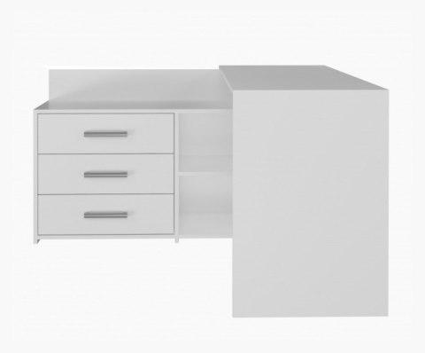 TOP E SHOP Biurko narożne + komoda DANY 120x50xH76 biały