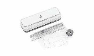 Hewlett-Packard HP ONELAM Laminator 400 A4, na zimno/ciepło, zintegrowany trymer, zaokrąglacz rogów, prędkość 40cm/min + 15 folii: 3xA4, 4xA5, 4
