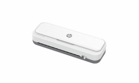 Hewlett-Packard HP ONELAM Laminator 400 A4, na zimno/ciepło, zintegrowany trymer, zaokrąglacz rogów, prędkość 40cm/min + 15 folii: 3xA4, 4xA5, 4