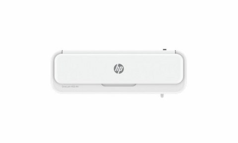 Hewlett-Packard HP ONELAM Laminator 400 A4, na zimno/ciepło, zintegrowany trymer, zaokrąglacz rogów, prędkość 40cm/min + 15 folii: 3xA4, 4xA5, 4