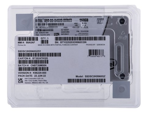SOLIDIGM Dysk SSD Solidigm (Intel) S4520 960GB SATA 2.5" SSDSC2KB960GZ01 (DWPD up to 3)