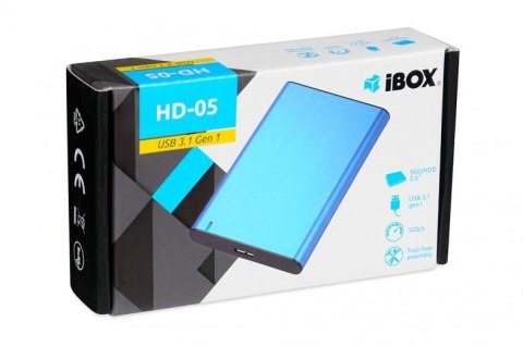 IBOX OBUDOWA I-BOX HD-05 ZEW 2,5" USB 3.1 GEN.1 BLUE