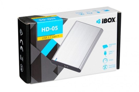 IBOX OBUDOWA I-BOX HD-05 ZEW 2,5" USB 3.1 GEN.1 GREY