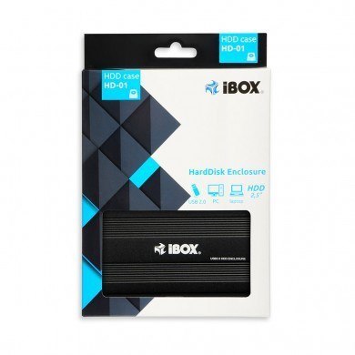 IBOX Obudowa IBOX HD-01 ZEW. 2,5" USB 2.0 IEU2F01 (2.5"; USB 2.0; Aluminium; kolor czarny)