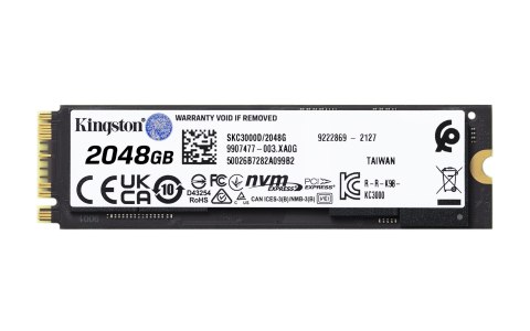 Kingston Dysk SSD Kingston KC3000 (2TB; M.2 2280; PCIe 4.0 x4 NVMe; SKC3000D/2048G)