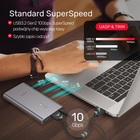 UNITEK UNITEK OBUDOWA NA DYSK/KLONOWANIE 2XM.2, PCIE/NVME