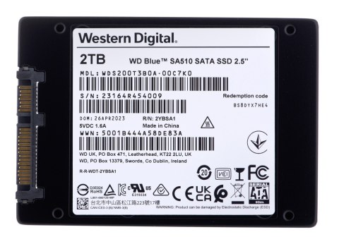 WD Dysk SSD WD Blue 2TB 2,5" SATA WDS200T3B0A