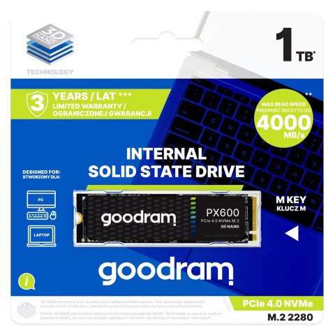 GoodRam Dysk SSD Goodram PX600 1TB M.2 PCIe NVME gen. 4 x4 3D NAND