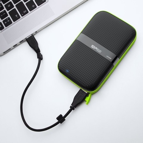 Silicon Power Dysk zewnętrzny HDD Silicon Power Armor A60 (5TB; 2.5"; USB 3.2; 5400 obr/min; Green-Black; SP050TBPHDA60S3K)