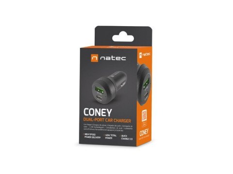 NATEC NATEC ŁADOWARKA SAMOCHODOWA CONEY 1X USB 1X USB-C PD 3.0 48W QC3.0 NUC-1980