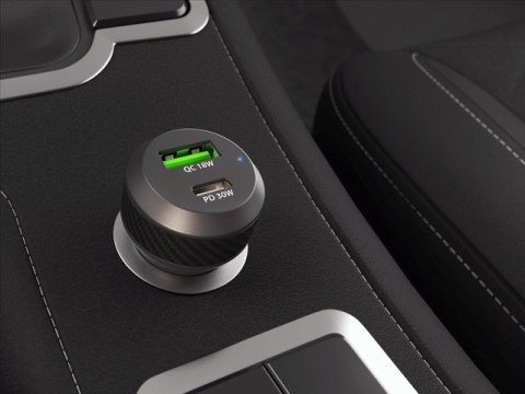 NATEC NATEC ŁADOWARKA SAMOCHODOWA CONEY 1X USB 1X USB-C PD 3.0 48W QC3.0 NUC-1980