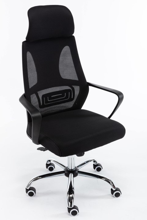 TOP E SHOP FOTEL OBROTOWY NIGEL - CZERŃ