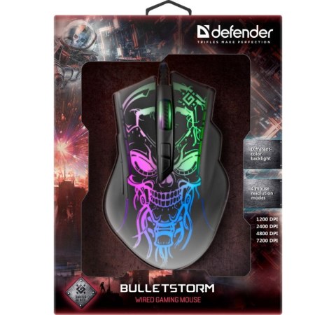 Defender DEFENDER MYSZ PRZEWODOWA GAMINGOWA BULLETSTORM GM-928 OPTIC 7200 DPI 7P 52928