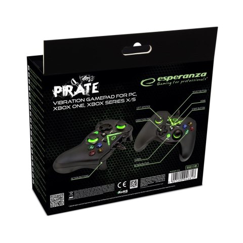 Esperanza ESPERANZA GAMEPAD PC/XBOX ONE/XBOX SERIES X/S USB PIRATE EGG114K