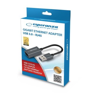 Esperanza ESPERANZA GIGABIT ETHERNET 1000 MBPS ADAPTER USB 3.0-RJ45 ENA101