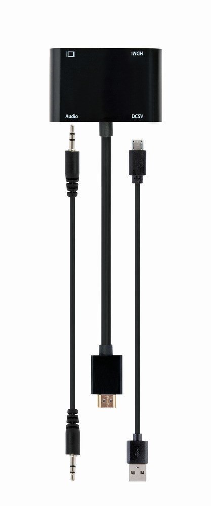 GEMBIRD GEMBIRD ADAPTER HDMI MĘSKI DO HDMI ŻEŃSKI + VGA ŻEŃSKI Z AUDIO + PORT ZASILANIA
