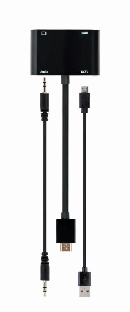 GEMBIRD GEMBIRD ADAPTER HDMI MĘSKI DO HDMI ŻEŃSKI + VGA ŻEŃSKI Z AUDIO + PORT ZASILANIA