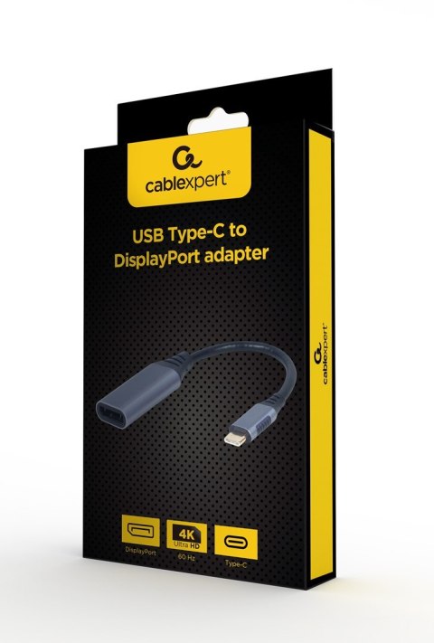 GEMBIRD GEMBIRD ADAPTER Z USB TYPE-C DO DISPLAYPORT NA KABLU SZARY