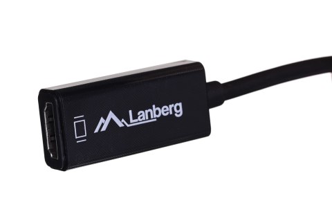 Lanberg Adapter Lanberg AD-0005-BK (Mini DisplayPort M - HDMI F; 0,20m; kolor czarny)