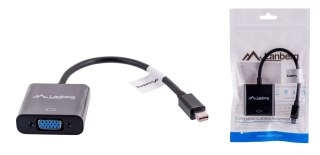 Lanberg Adapter Lanberg AD-0006-BK (Mini DisplayPort M - D-Sub (VGA) F; 0,20m; kolor czarny)
