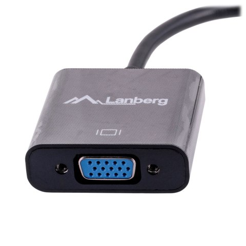 Lanberg Adapter Lanberg AD-0006-BK (Mini DisplayPort M - D-Sub (VGA) F; 0,20m; kolor czarny)
