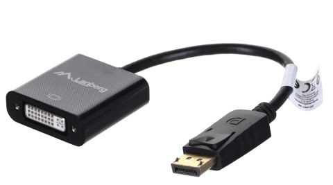 Lanberg Adapter Lanberg AD-0007-BK (DisplayPort M - DVI-D F; 0,10m; kolor czarny)