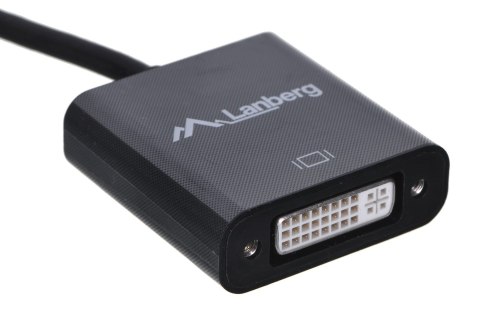 Lanberg Adapter Lanberg AD-0007-BK (DisplayPort M - DVI-D F; 0,10m; kolor czarny)