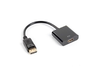 Lanberg Adapter Lanberg AD-0009-BK (DisplayPort M - HDMI F; 0,10m; kolor czarny)