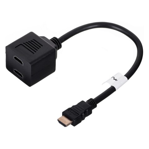 Lanberg Splitter Lanberg AD-0019-BK (HDMI M - 2x HDMI F; 0,20m; kolor czarny)