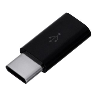 SAVIO Adapter SAVIO AK-31/B (Micro USB F - USB typu C M; kolor czarny)