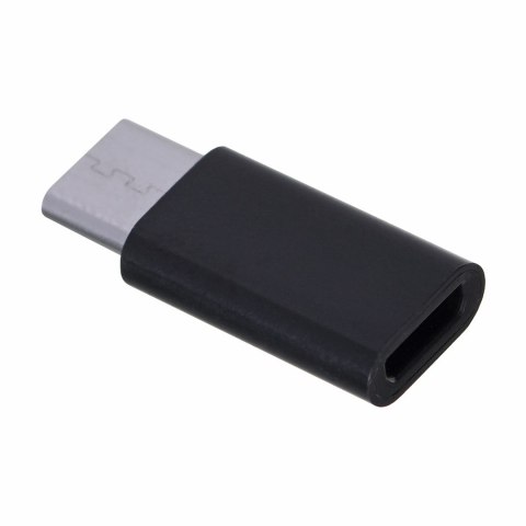 SAVIO Adapter SAVIO AK-31/B (Micro USB F - USB typu C M; kolor czarny)