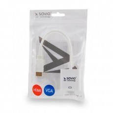 SAVIO Adapter SAVIO CL-27/B (HDMI M - D-Sub (VGA) F; 0,10m; kolor biały)