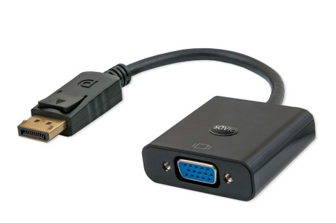 SAVIO Adapter SAVIO CL-90 (DisplayPort M - D-Sub (VGA) F; 0,20m; kolor czarny)