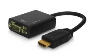 SAVIO Adapter SAVIO cl-23 (HDMI M - D-Sub (VGA) F; 0,20m; kolor czarny)