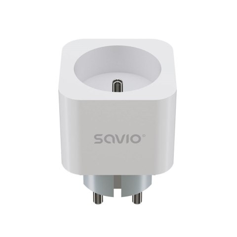 SAVIO SAVIO INTELIGENTNE GNIAZDKO WI-FI, 16A, TIMER, POMIAR ZUŻYCIA ENERGII, AS-01